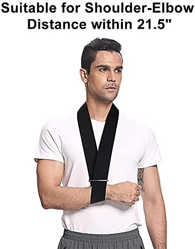 supregear Foam Arm Sling, Lightweight Comfortable Neck Support Collar Immobilizer Simple Foam Collar and Cuff Sling Breathable Medical Shoulder Support for Injured Arm/Hand/Elbow
