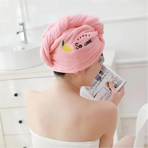 Image of DIVYAM Microfiber Hair Towel Wrap for Women Set of 3 | Quick-Dry Soft Hair Drying Cap with Elastic Loop | Lightweight Magic Head Wrap for Long, Curly & Wet Hair