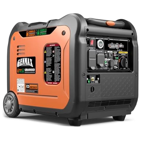 GENMAX Portable Generator, 6000W Super Quiet Dual Fuel Portable Engine with Remote/Electric Start, Ultra Lightweight for Backup Home Use & Camping Travel Outdoor .EPA Compliant(GM6000iED) Cover