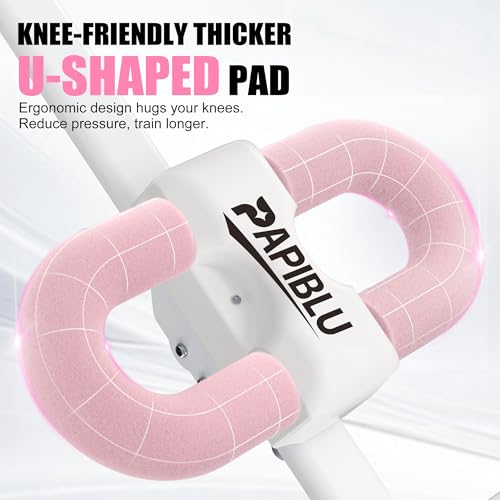 Abdominal Trainers - Adjustable Ab Trainer Machine, Foldable Abdominal Workout Equipment with Knee Protection - Home Gym Systems for Men & Women (Pink) by PAPIBLU - Image 4