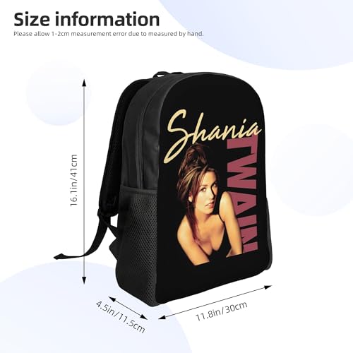 Shania Music Twain Unisex Backpack Single Side Printed Backpack Travel Hiking Backpack Lightweight Casual Backpack4