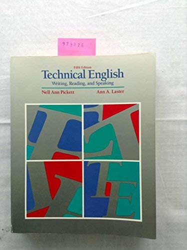 Technical English: Writing, Reading and Speaking