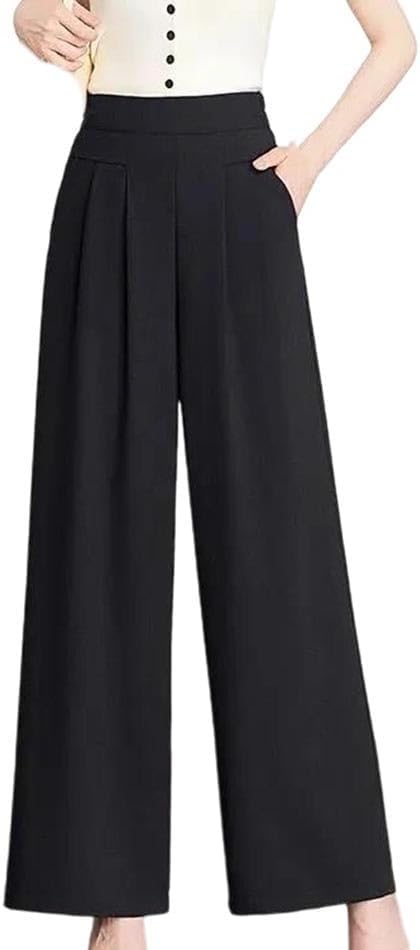 Women's High Waist Wide Leg Pants Casual Loose Trousers Office Daily Trousers
