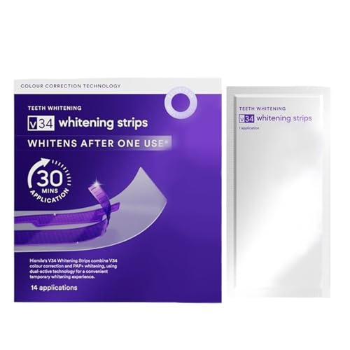 Strisce sbiancanti, Formula avanzata per la rimozione delle macchie, 14 pezzi, Strisce sbiancanti per i denti, Trattamenti per macchie di denti, Design confortevole e flessibile, per uomo, donna