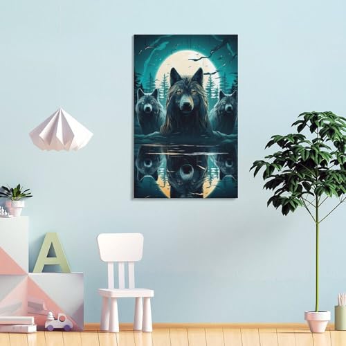 Affiche loup de qualité premium pour une décoration murale raffinée 40x60