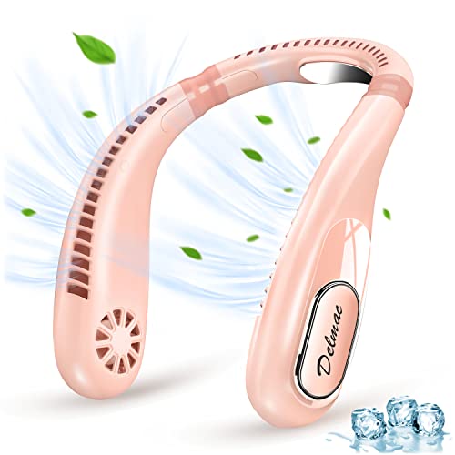 Delmac 2022 Portable Neck Fan: Stay Cool and Comfortable with this Lightweight, Rechargeable 6000mAh Personal Fan
