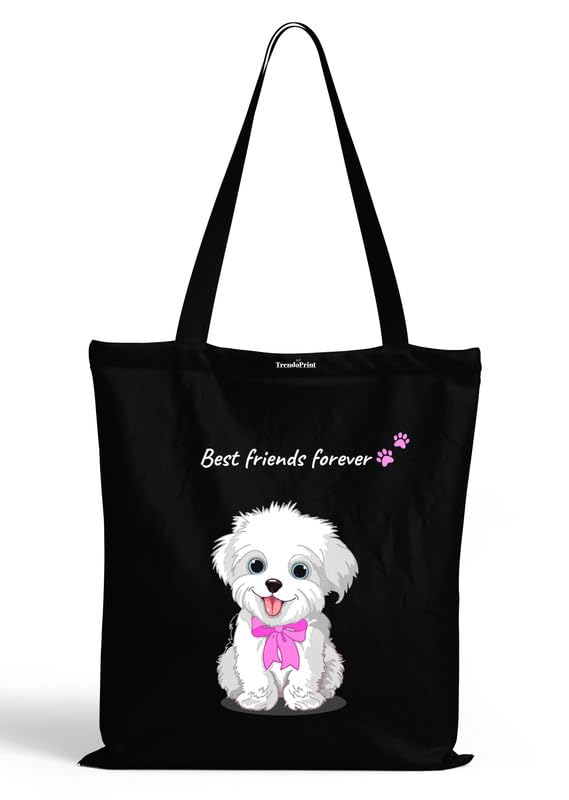 Image of TrendoPrint Reusable Shopping Bag Canvas Tote Bag for Grocery, College, Office & Shoulder Handbag Travel Bag for Men and Women (14x16 inches)