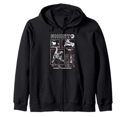 Image of Jurassic World Dominion Atrociraptor Ghost Schematic Zip Hoodie