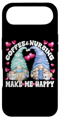 Funny Nurse Gnomes Couple for Women and Men Who Loves Coffee Coque pour iPhone Air