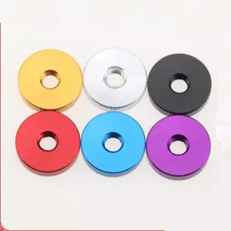 4pcs M3 Aluminum alloy flat knurled nut Hand screws nuts Screw knurleds Adjustment gau (Size: M3-D12x4mm(purple))