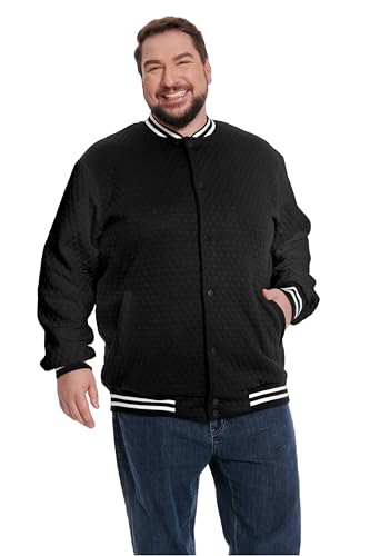 Image of Big and Tall Varsity Jacket Men's Lightweight Letterman Baseball Jacket | Waffle Causal College Bomber Jacket