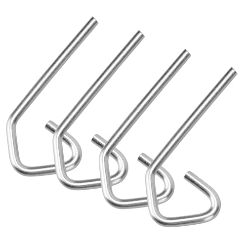 4 Pcs Galvanized Iron Rod Hitch Pin Clip for Hand Trucks Convertible Composite Hand Truck Replacement Lock 3 1/4" Grab Pin Clip