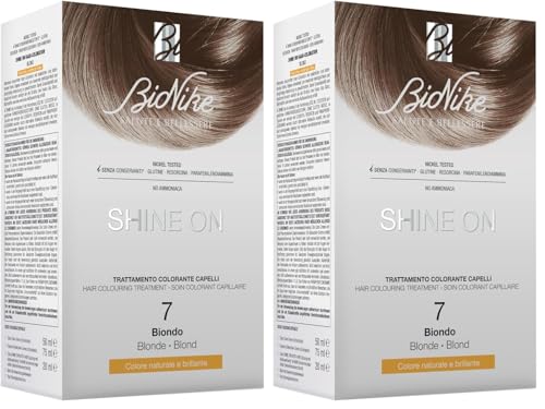 Bionike Shine On - Trattamento Colorante Capelli N.7 Biondo, Kit