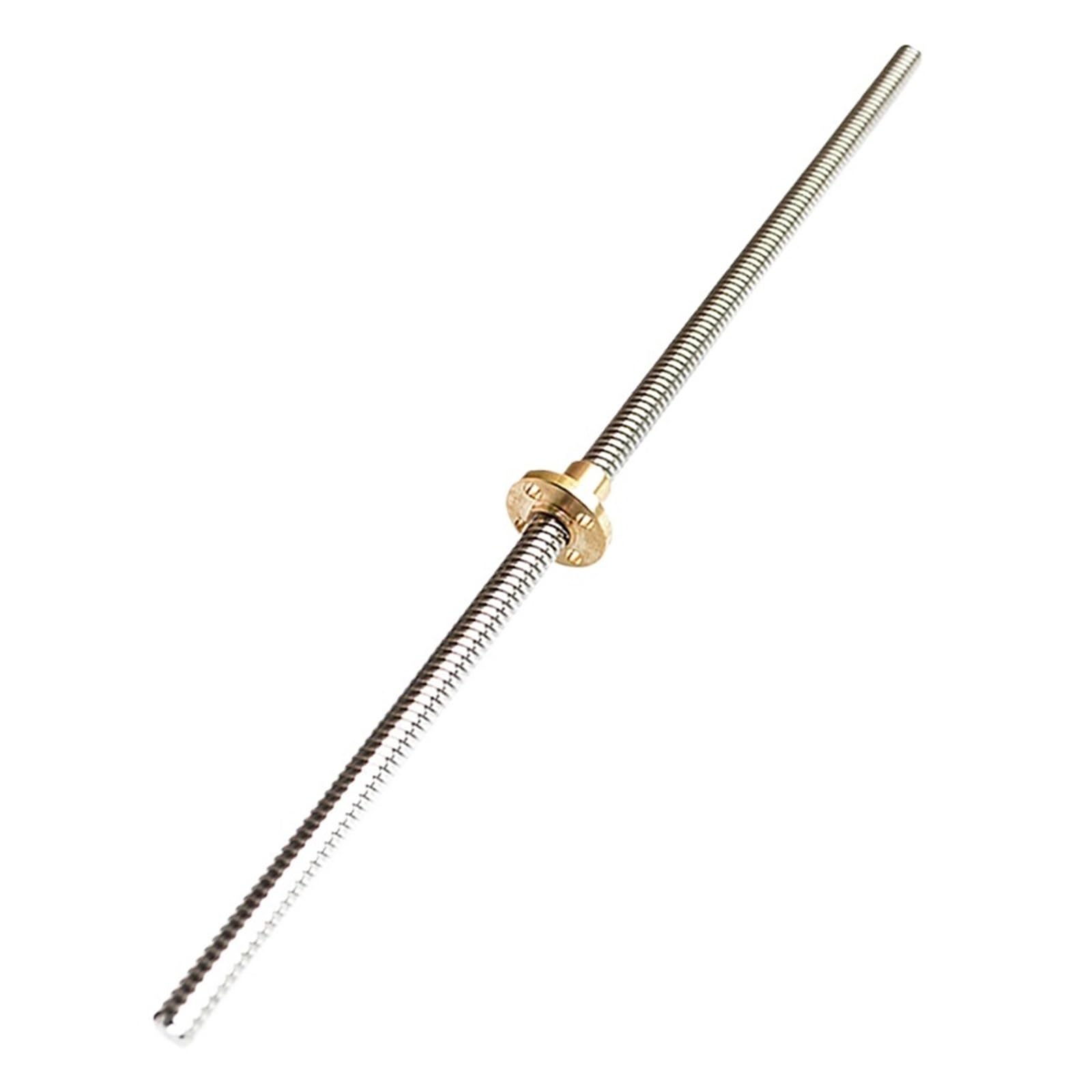 Metal Ball Screw nut 2pcs T8 Lead Screw 100mm-550mm Pitch 2mm Lead 2mm Trapezoidal Screw Copper Nut(400mm)