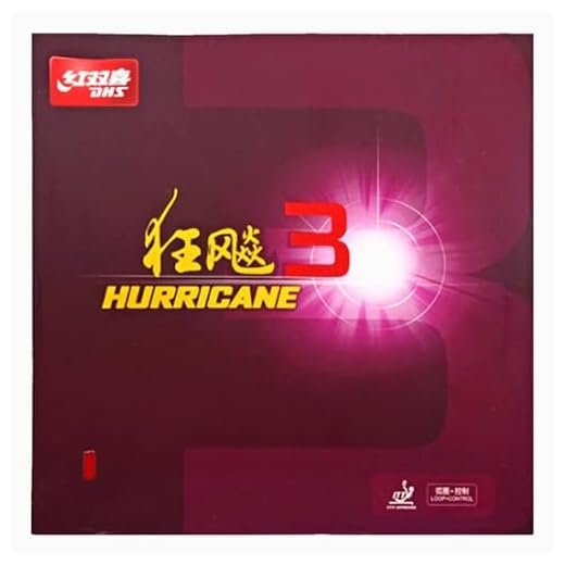 BestParts DHS Hurricane 3 Table Tennis Rubber Sheet Ping Pong Rubber 2.2mm, Red
