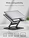 MCHOSE Laptop Stand, H-Design Stable Computer Stand, Ergonomic Laptop Riser with 360° Rotating Base, Notebook Compatible with All 10-17” Laptops, Black