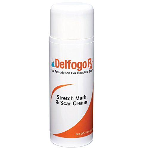 SkinPro Delfogo Rx Stretch Mark & Scar Cream - Stretch Mark Remover to Diminish Body & Skin Damage - Scar Treatment - Stretch Mark Cream for Pregnancy - Belly Scar Removal Cream for Old Scars (4oz)