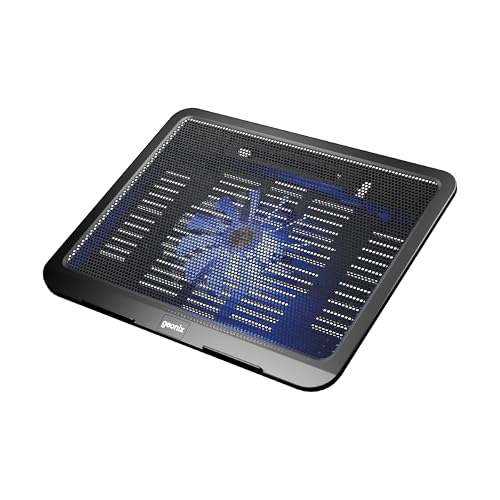Image of Geonix CoolZ 1Fan Laptop Cooling Pad | Powerful & Quiet Cooling Fan | Universal Support up to 17-Inch Laptops | Optimized Air Circulation | High-Performance Design | 1 Year Warranty (Black & Blue)