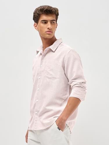 Image of Urbano Fashion Men's Cotton Full Sleeve Regular Fit Casual Striped Shirt