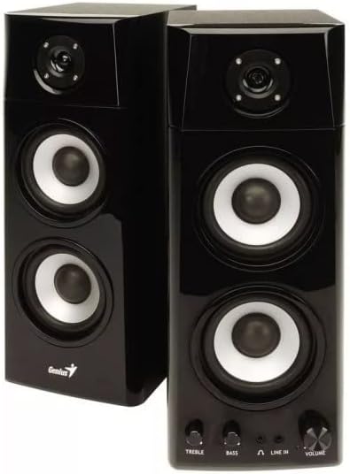 Genius SP-HF 1800A V2 Speaker System showing controls and ports