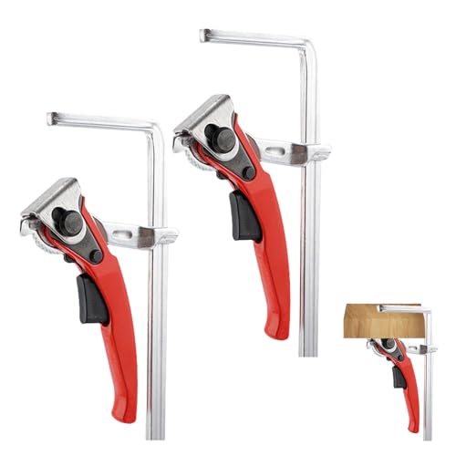 2 piezas de palanca, de acero entero, 160 x 60 mm, abrazadera de tornillo, riel guía para fijación de guía, abrazadera para lijar, corte de precisión