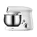 L.BAN Mini mikser stojący 3,5 l z 3 rodzajami mieszadł, 6 prędkości, regulowany, nadaje się do kuchni pieczenia ciast kremowych mieszadła żywności, biały