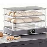 Contrôle numérique précis avec humidité automatique : étuve électrique pour une maîtrise totale du processus de fermentation grâce à des réglages numériques précis. Réglez la température de 20 °C à 50 °C et la minuterie de 1 minute à 24 heures. Le système d'humidité automatique maintient un taux d'humidité supérieur à 85 % pour éviter le dessèchement de la pâte. Cela garantit des conditions de fermentation idéales, facilitant ainsi la réalisation de toutes les recettes et la réalisatio