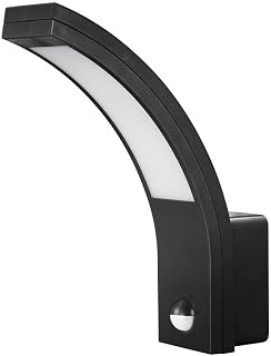Brightium Applique LED Sensore IP54 Nero 10W: Ideale per spazi esterni, combina design...