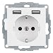 Produktbild Berker Steckdose SCHUKO/USB 48031909 S.1, polarweiß mt. S.1 Steckdose 4011334510529