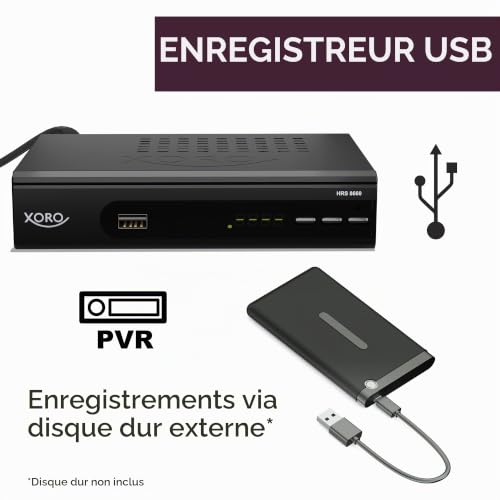 Xoro HRS 8660 digitaler Satelliten-Receiver mit LAN Anschluss (HDTV, DVB-S2, HDMI, SCART, PVR-Ready, USB 2.0) schwarz – vue 3