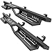 YZONA for Wrangler JK Running Boards Compatible with 2007-2018 Jeep Wrangler JK JKU Unlimited 4 Doors, Two Stair Design Square Tube Side Steps Heavy-Duty Steel Nerf Bars Rock Sliders Rail Step Plates