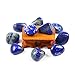 Namzi 10 Packs of Brazilian Tumbled Polished Natural Lapis Lazuli Crystals, Crystals and Healing Stones Quartz Bulk for Wicca, Reiki, Healing Energy, Chakra Stones, Witchcraft Supplies(0.5LB)