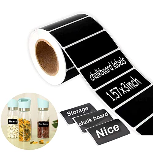 Wootile 200 Waterproof Chalkboard Labels Reusable Pantry Labels/Roll cover