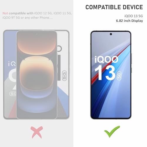 Image of Mr.Shield Top-Notch HD+ Tempered Glass Screen Protector Guard for iQOO 13 (6.82 Inch), 9H Hardness, Military Grade Protection, Easy Installation kit