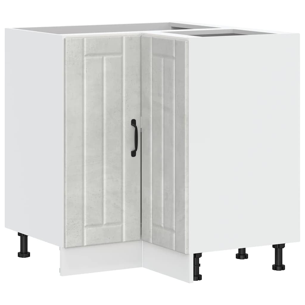 Vidaxl Concrete Grey Kitchen Corner Base Cabinet Lucca Engineered Wood, Corner Base Cabinet, Kitchen Corner Base Unit, Corner Bottom Cabinet