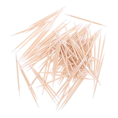 MOBUTOFU Cotons-tiges à pointe fine 2 pièces, double embout, manche en bois, pour maquillage, nettoyage des bijoux et de l’électronique