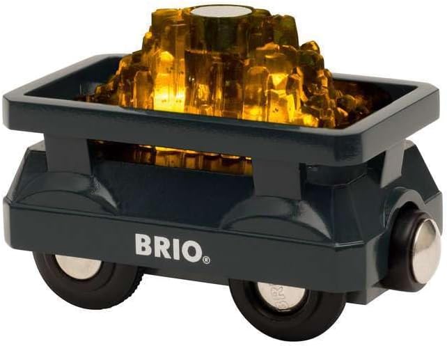 World - 33896 Light Up Gold Wagon - Interactive 2 Piece Toy Wagon Set | Enhances Creativity | Compatible with All Toys | Safe and Tested for Kids Ages 3 and Up
