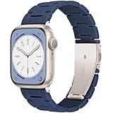 Light House Bands Compatible with Apple Watch Band, Matte Lightweight Premium Resin Apple Watch Bands for Women and Men,38mm 40mm 41mm for iWatch Bands Series 9 Series 8 Ultra SE 7 6 5 4 3 French Blue