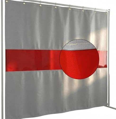 Retractable Welding Screen, Flame-Resistant Vinyl Divider, Customizable 90x90in, Portable Workshop Safety Barrier, Ideal for Welding & Fabrication Work