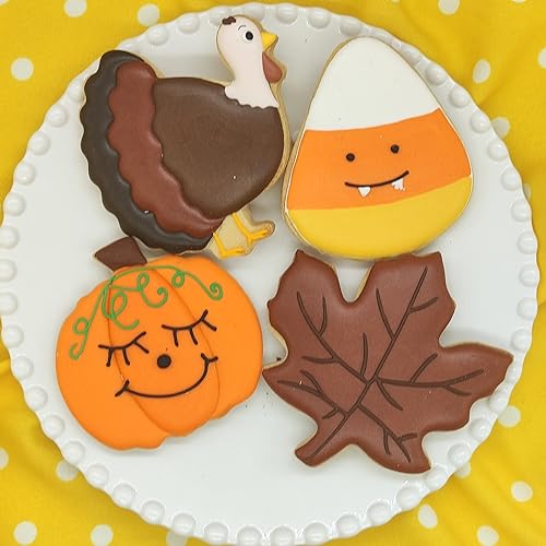 Q-Baker 4 Pcs Large Fall Thanksgiving Cookie Cutter Set With Recipe Instructions thumb #3