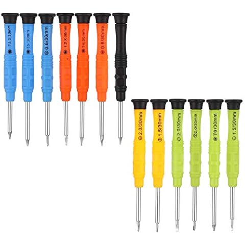falllea 13 Pcs Screwdrivers Eyeglass Repair kit Precision Repair Tool Kit for iPhone Watch Jewelry Eyeglasses PC Repair Magnetic Screwdriver Set Cover