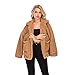 Jackets for Women,Casual Fleece Fuzzy Faux Shearling Warm Winter Oversized Outwear Jackets Shaggy Coat (Camel,S)