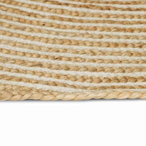 Tapis de surface blanc en jute pour sol froid solution déco minimaliste