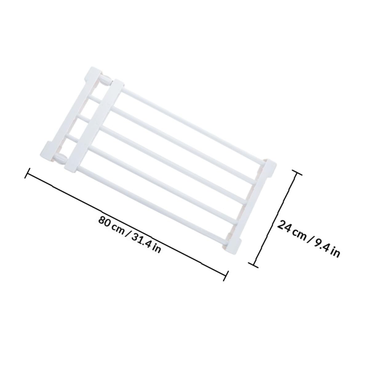 Divisor Organizador de Armario Extensible sin Clavos 50-80 Cm X 24 Cm, Estante Plástico Ajustable para Ropa, Estante Separador para Dormitorio y Baño, Almacenamiento Práctico
