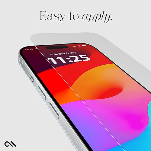 Case-Mate iPhone 15 Pro Screen Protector - 6.1 Inch - Anti-Scratch Tempered Glass with Shatter Protection - Durable 9H Glass with Touch Sensitivity, Ultra High Clarity, Case Friendly, Easy to Apply - image 6