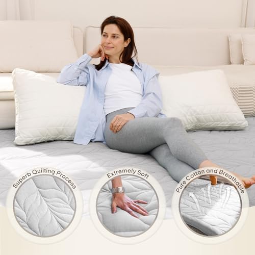 Miniatura 4 de ZonLi - Colchón de piso japonés tipo futón, tamaño individual, colchón de tatami enrollable y grueso con funda lavable 100% algodón, colchón de piso