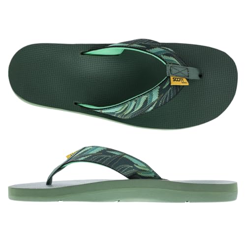 Image of Scott Hawaii Kaikane Men's Slipper | Hawaii Inspired Designs | Neoprene Lined Nylon Strap | Arch Support | Podiatrist Recommended Sandal