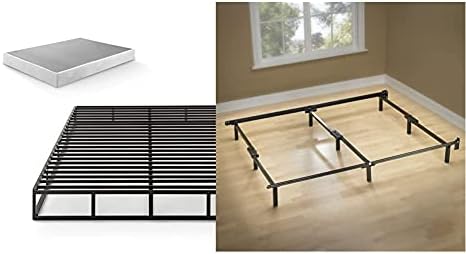 Zinus Quick Lock Metal Box Spring / 7.5 Inch Mattress Foundation/Strong Metal Structure, King & Compack Metal Bed Frame / 7 Inch Support Bed Frame for Box Spring and Mattress Set, Black, King