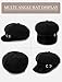 FEOYA Women's Beret Hat Vintage Leather Buckle Denim Style Fashion Newsboy hHats for Women Black