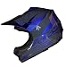 Produktbild Qtech Kinder Motocross MX Helm MX BMX Quad ATV Motorradhelm Motorrad - Blau - L (57-58cm)